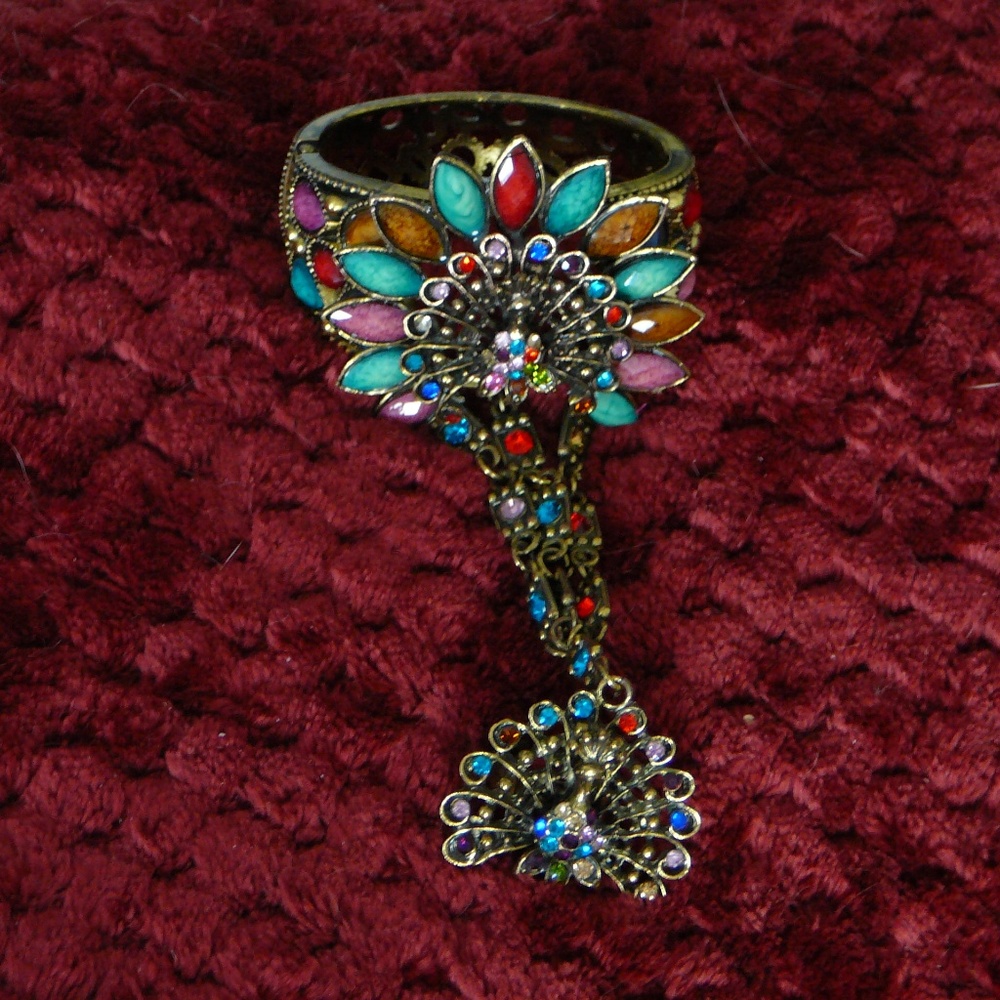 Multi-colored Peacock Slave Bracelet